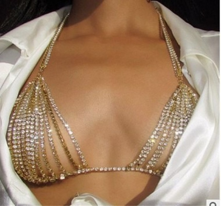 Body Jewelry Luxury - Luxury Heart Crytal Bikini Body Chain