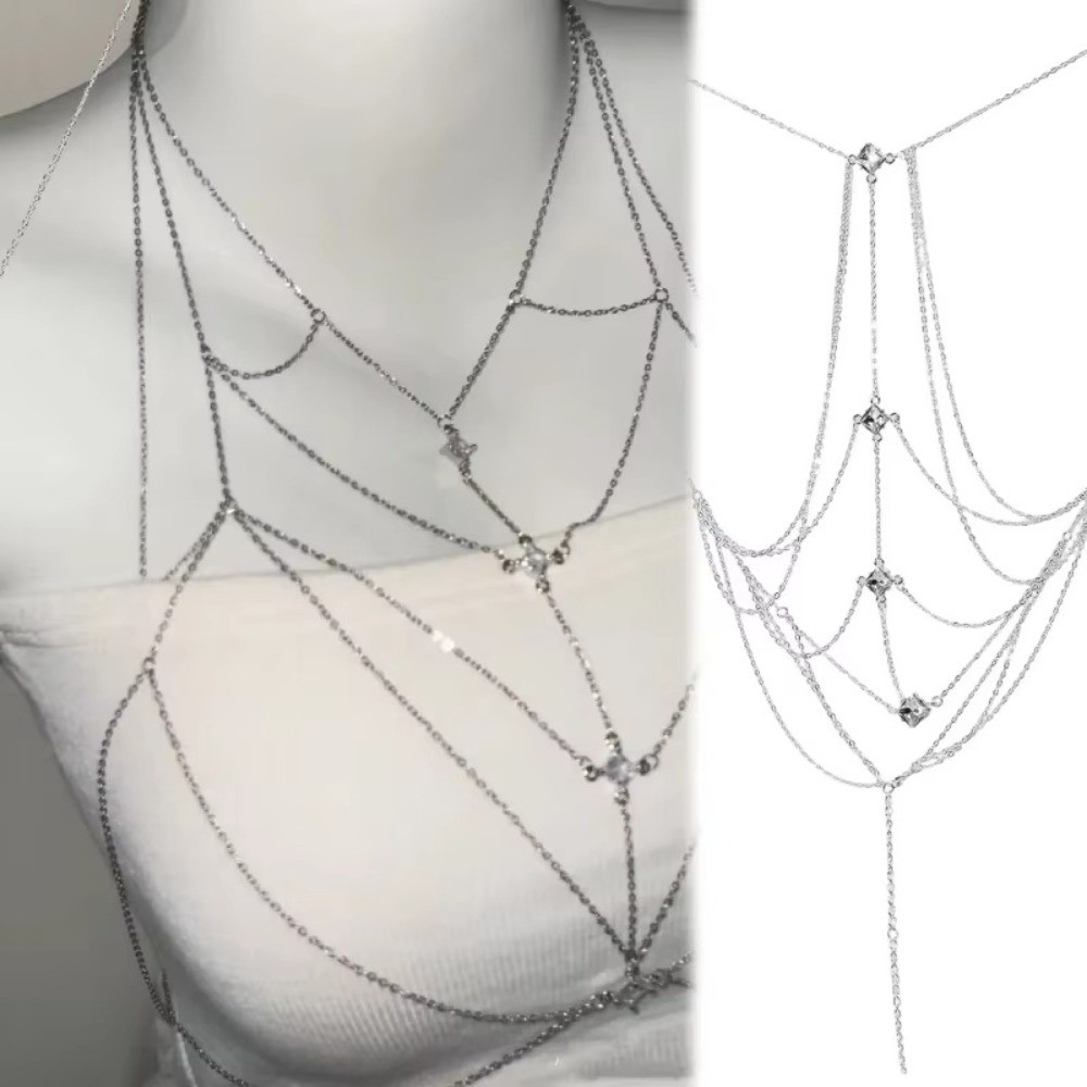 Body Jewelry Luxury - Glitter Rhinestone Bust Chain Multilayer Luxury