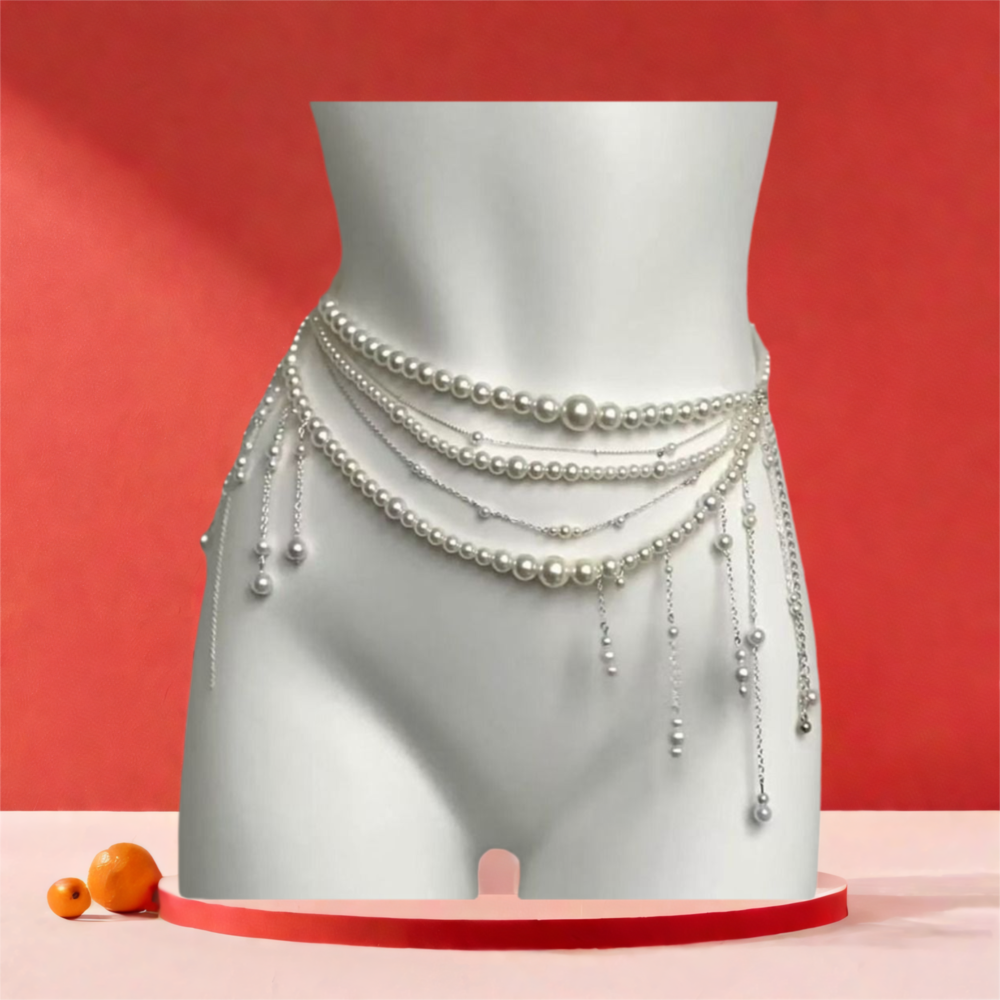 Body Jewelry Chains - Fashion Women's Pearl Waist Chains Floral