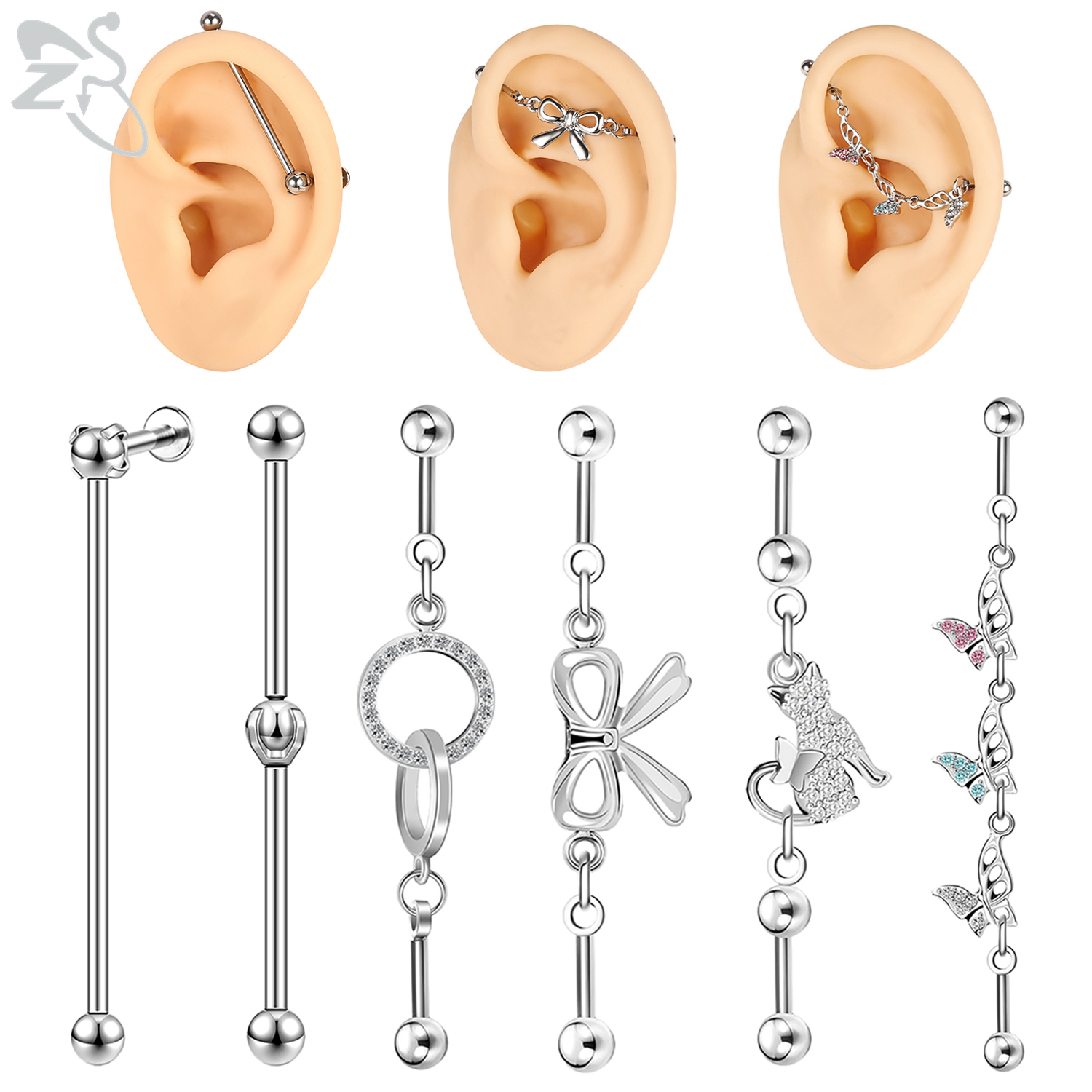 Industrial Barbell Long - ZS 1 Piece Stainless Steel Long