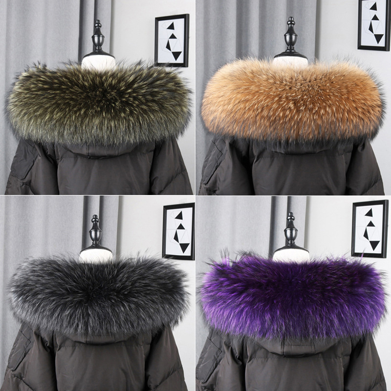 Body Jewelry Luxury - 100% Real Fur Collar Coat Winter