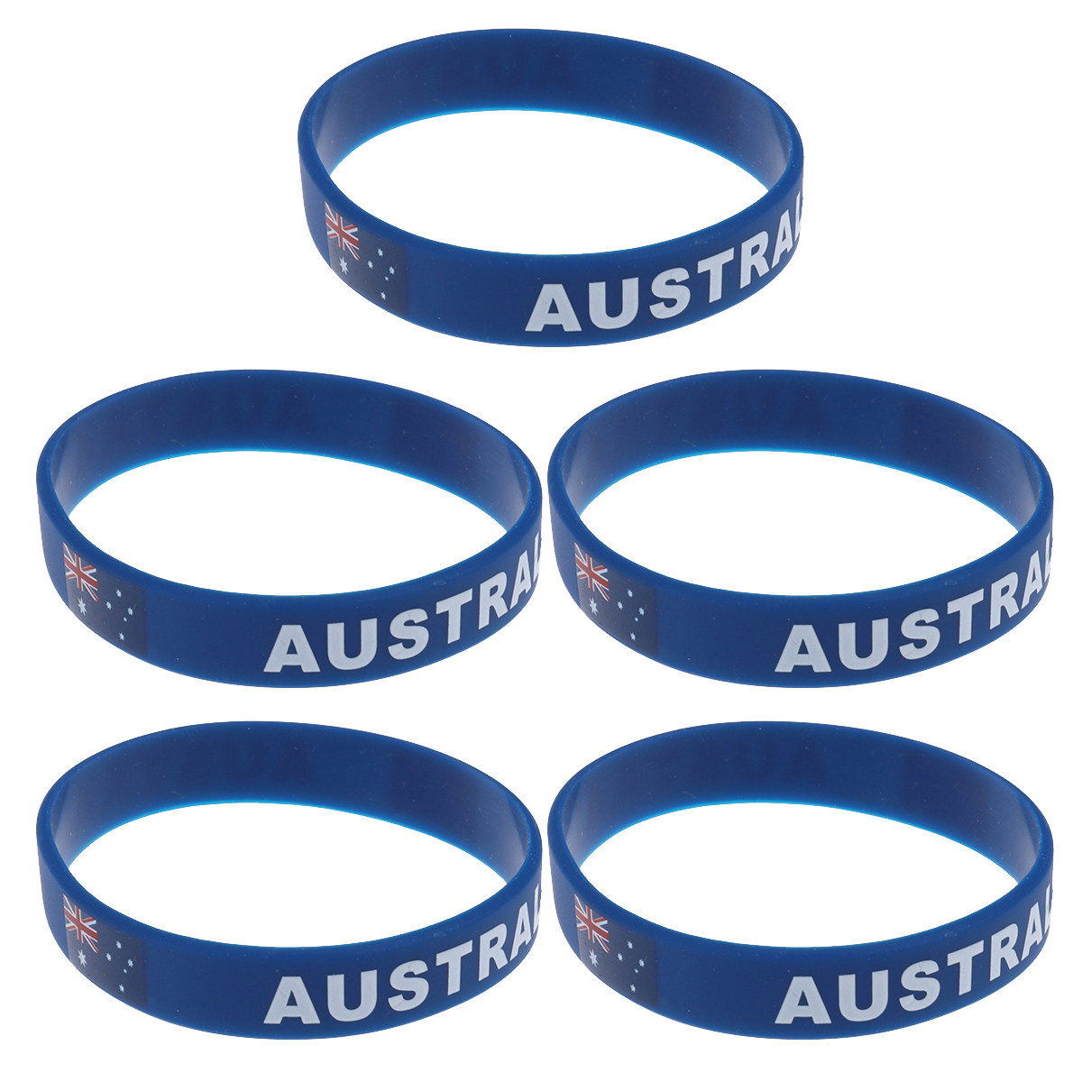 Body Jewelry Australia - 5Pcs Country Flag Silicone Wristband Printed