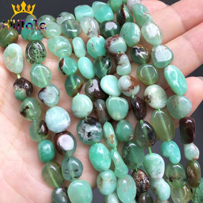 Body Jewelry Australia - 8-10mm Natual Irregular Chrysoprase Australia Jades