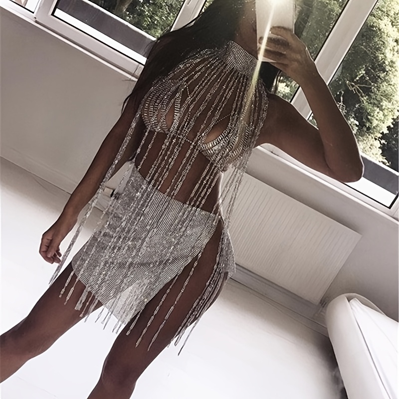 Body Jewelry Luxury - Sexy Rhinestone Bra Body Chain Necklace