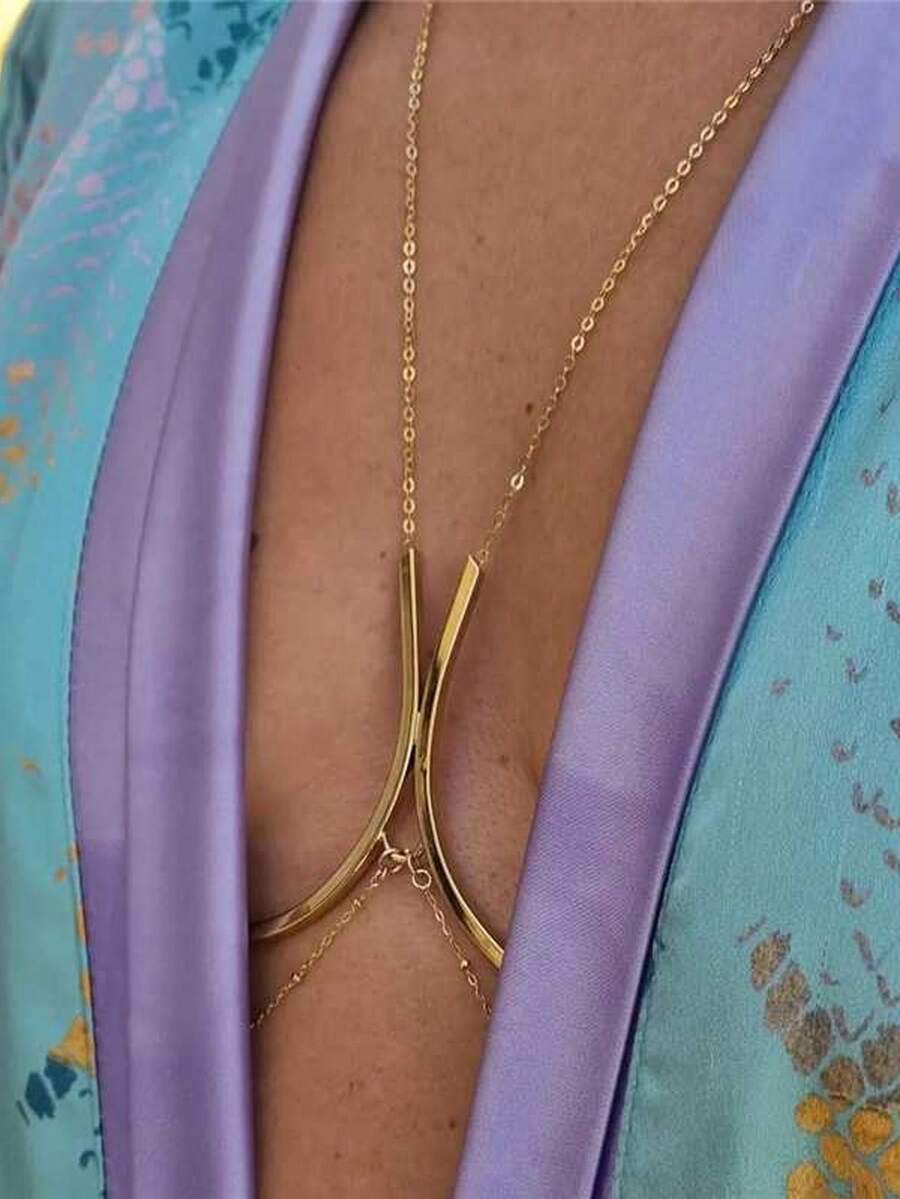 Body Jewelry Nipple Chain - Luxury Gold Body Chain For Women
