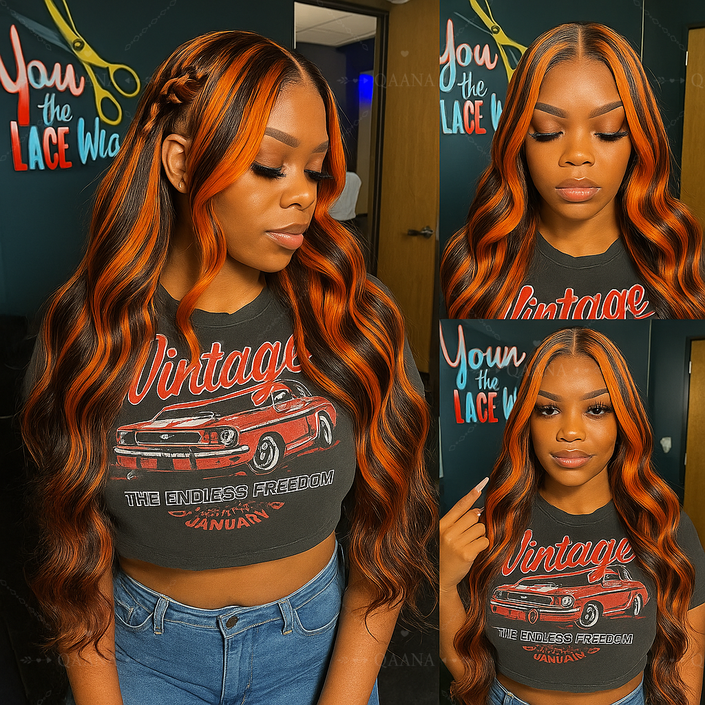 Brown Ginger Highlight Wigs Hu - Body Jewelry Underwear incelemesi ve fiyatı