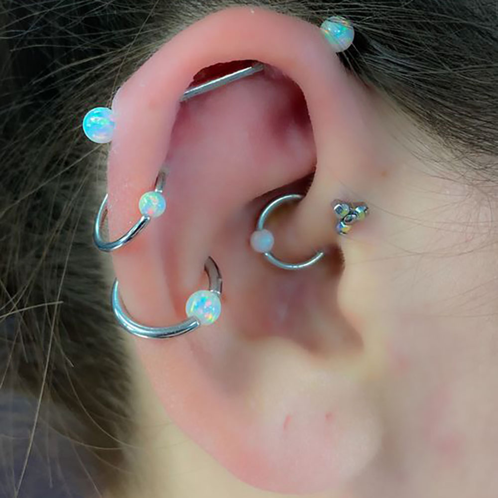 1PC Stainless Steel Opal Ball  - Body Jewelry Industrial incelemesi ve fiyatı
