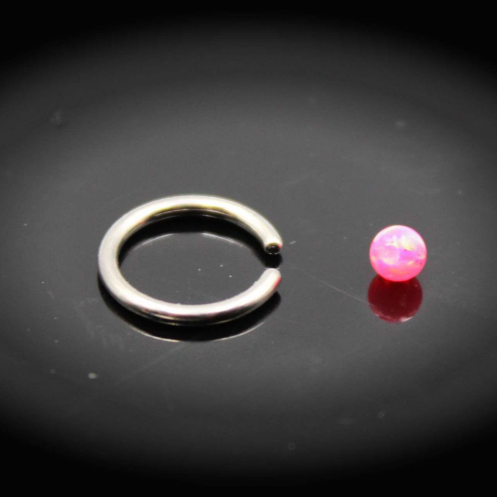 1PC Stainless Steel Opal Ball  - Body Jewelry Industrial incelemesi ve fiyatı