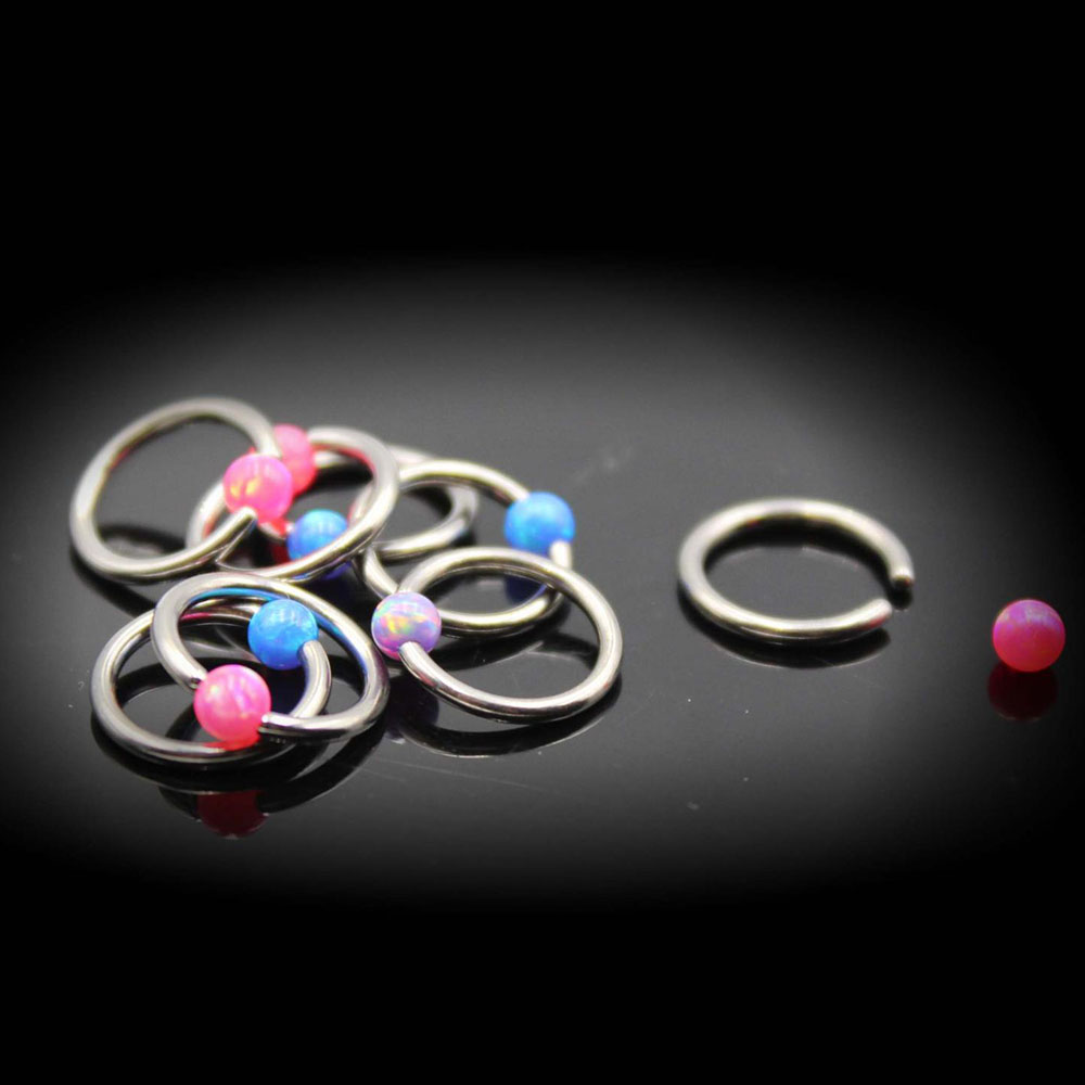 1PC Stainless Steel Opal Ball  - Body Jewelry Industrial incelemesi ve fiyatı