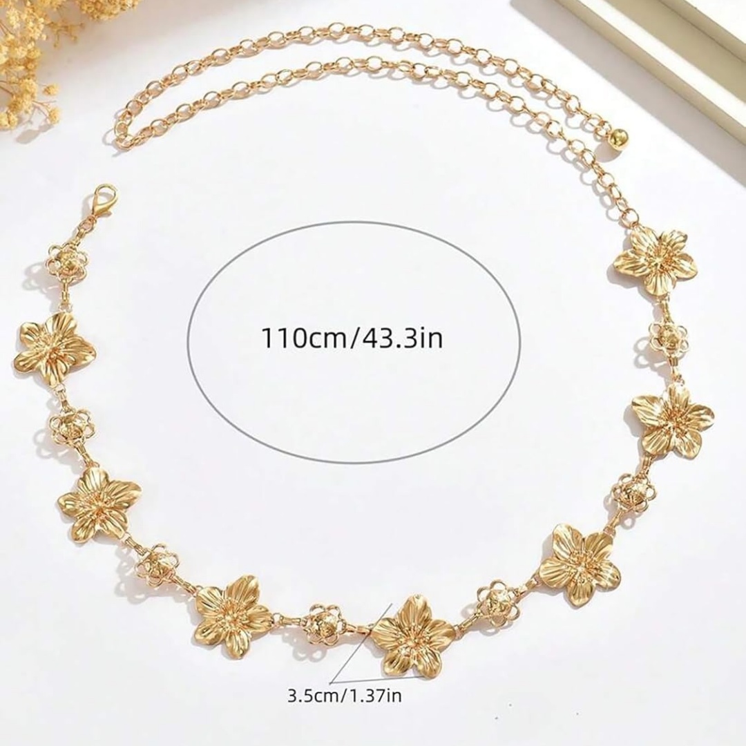 Flower Charm Waist Chain for W - Body Jewelry Chains incelemesi ve fiyatı