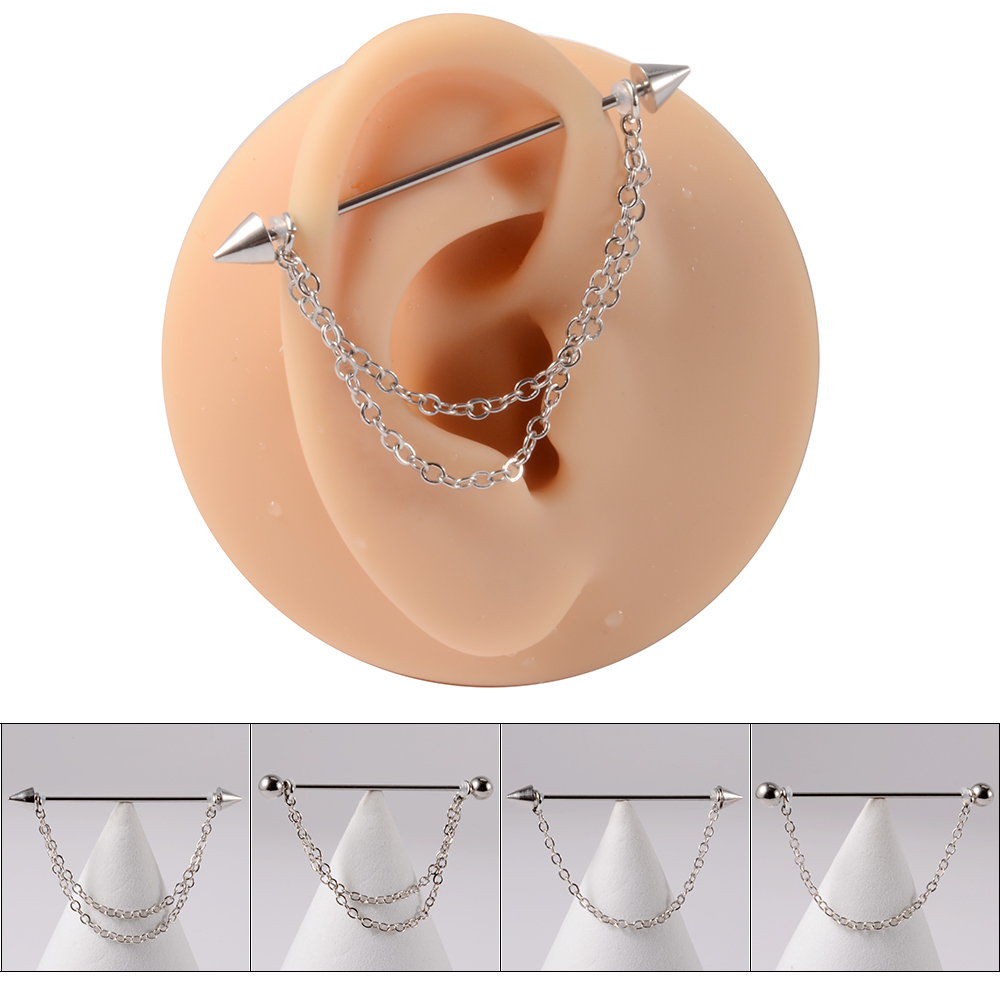1PC 14G 1.6*38mm CZ Industrial - Body Jewelry Industrial incelemesi ve fiyatı
