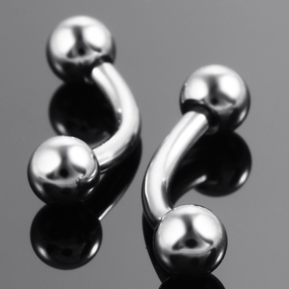 10Pcs/lot Steel Eyebrow Banana - Body Jewelry Barbell incelemesi ve fiyatı