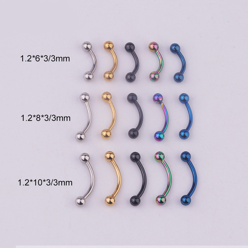 5pcs/lot 16G 316L Stainless St - Body Jewelry Barbell incelemesi ve fiyatı