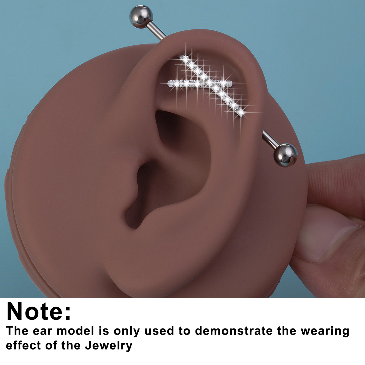 1pc Zirconia Industrial Pierci - Body Jewelry Industrial incelemesi ve fiyatı