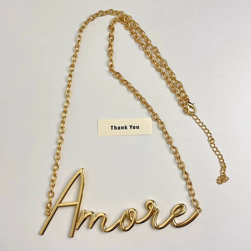 2025 New Retro Gold Letter Wai - Body Jewelry Chains incelemesi ve fiyatı