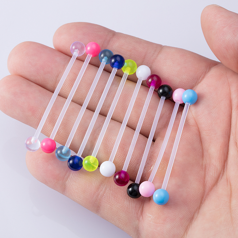 10-50pcs Acrylic Cartilage Ear - Industrial Barbell Long incelemesi ve fiyatı