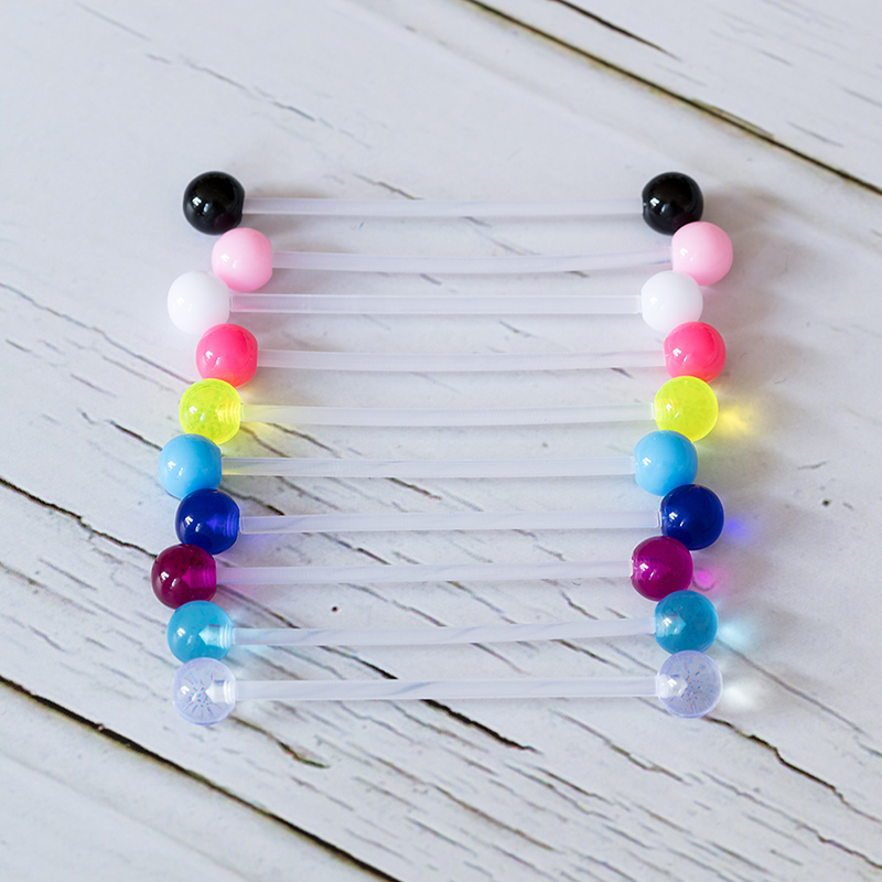 10-50pcs Acrylic Cartilage Ear - Industrial Barbell Long incelemesi ve fiyatı