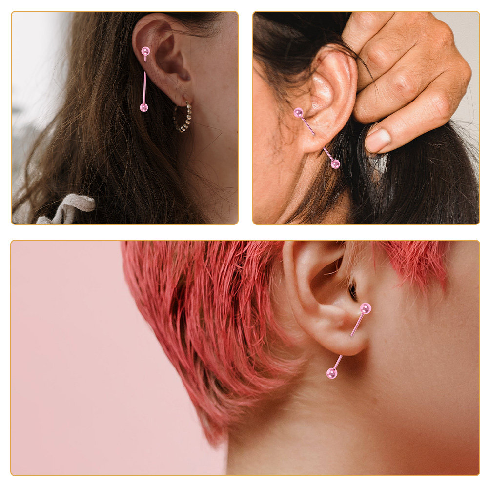 2Pcs Ear Cartilage Needle Stai - Industrial Barbell Long incelemesi ve fiyatı
