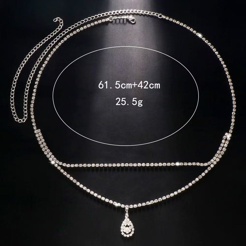 Luxury Rhinestone Double Chain - Body Jewelry Luxury incelemesi ve fiyatı
