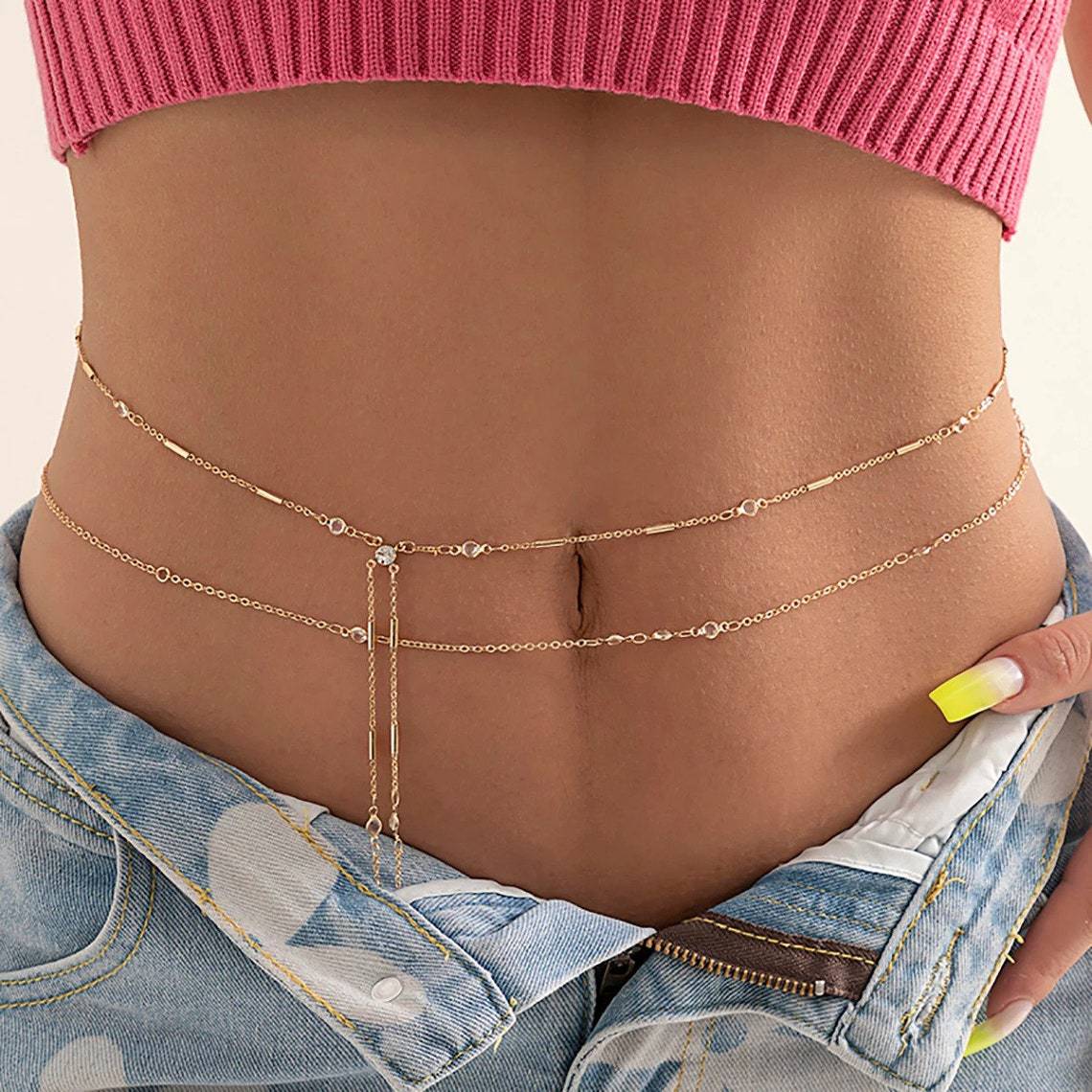 Double Layers Tassel Belly Cha - Body Jewelry Online incelemesi ve fiyatı