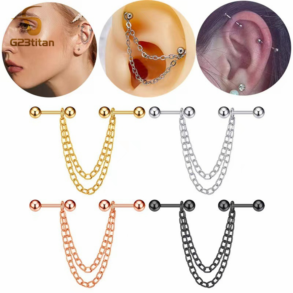 16G Industrial Earrings With C - Body Jewelry Industrial incelemesi ve fiyatı