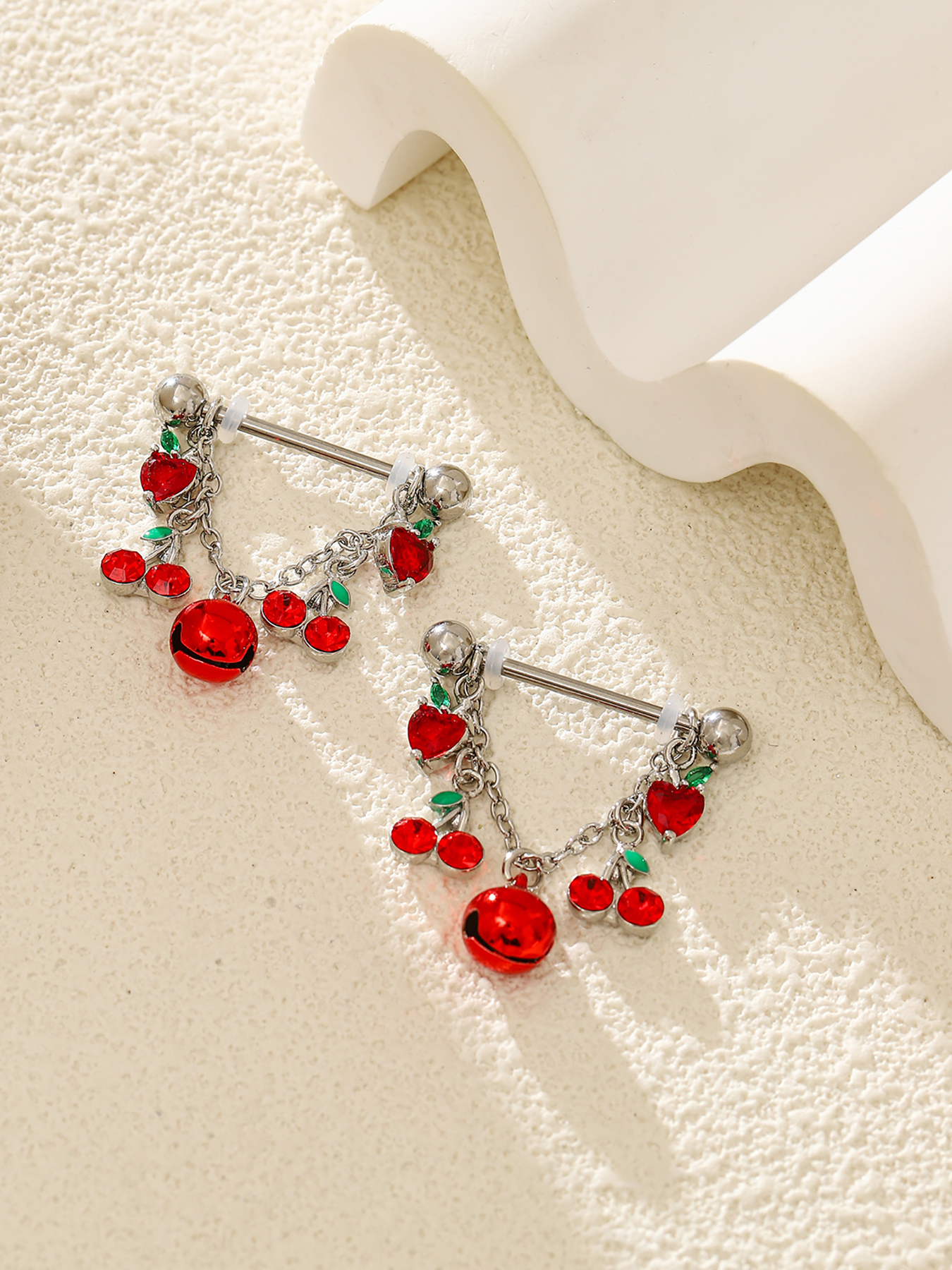 2pcs Fashionable And Cute Frui - Body Jewelry Nipple Chain incelemesi ve fiyatı