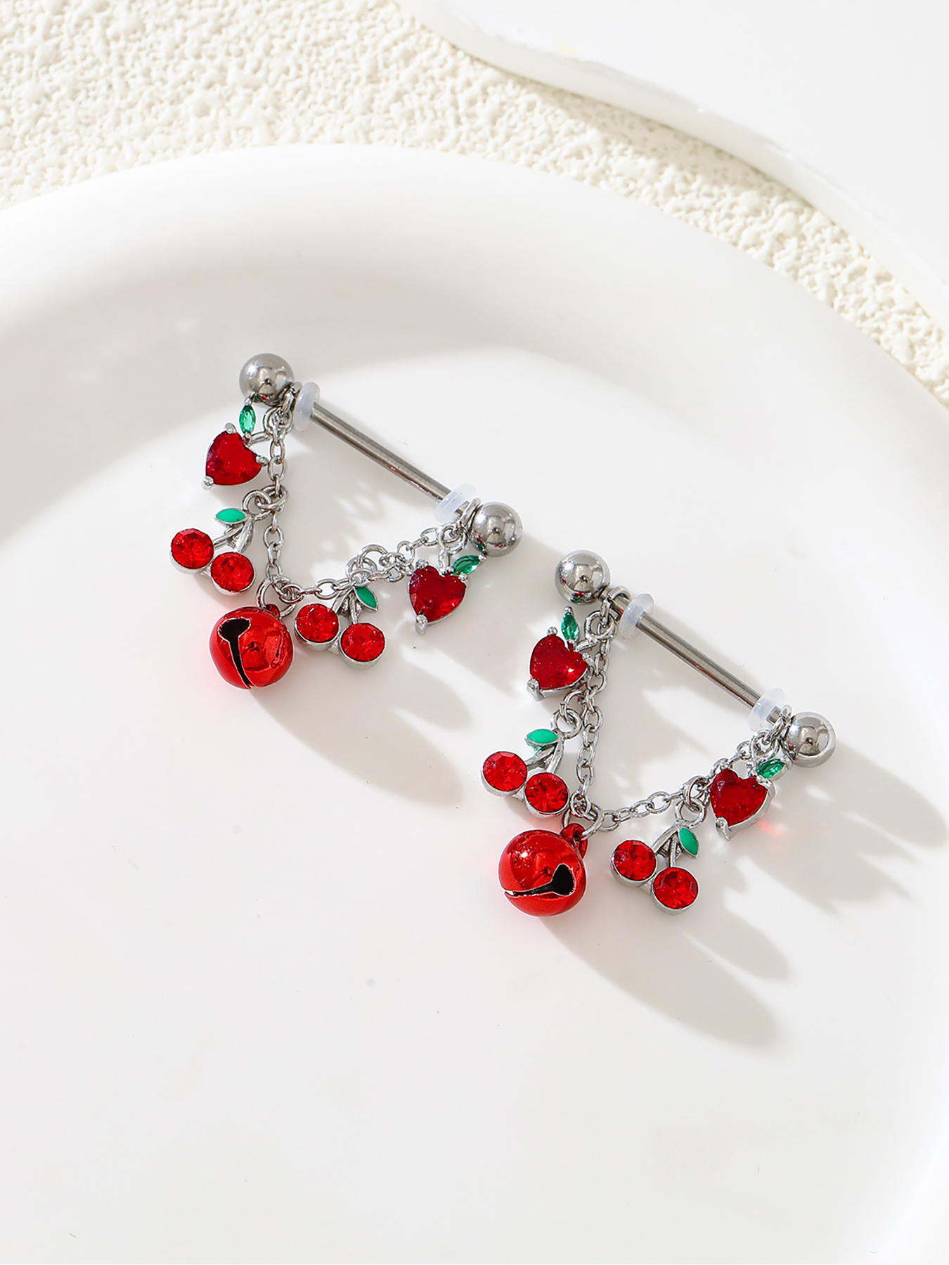 2pcs Fashionable And Cute Frui - Body Jewelry Nipple Chain incelemesi ve fiyatı