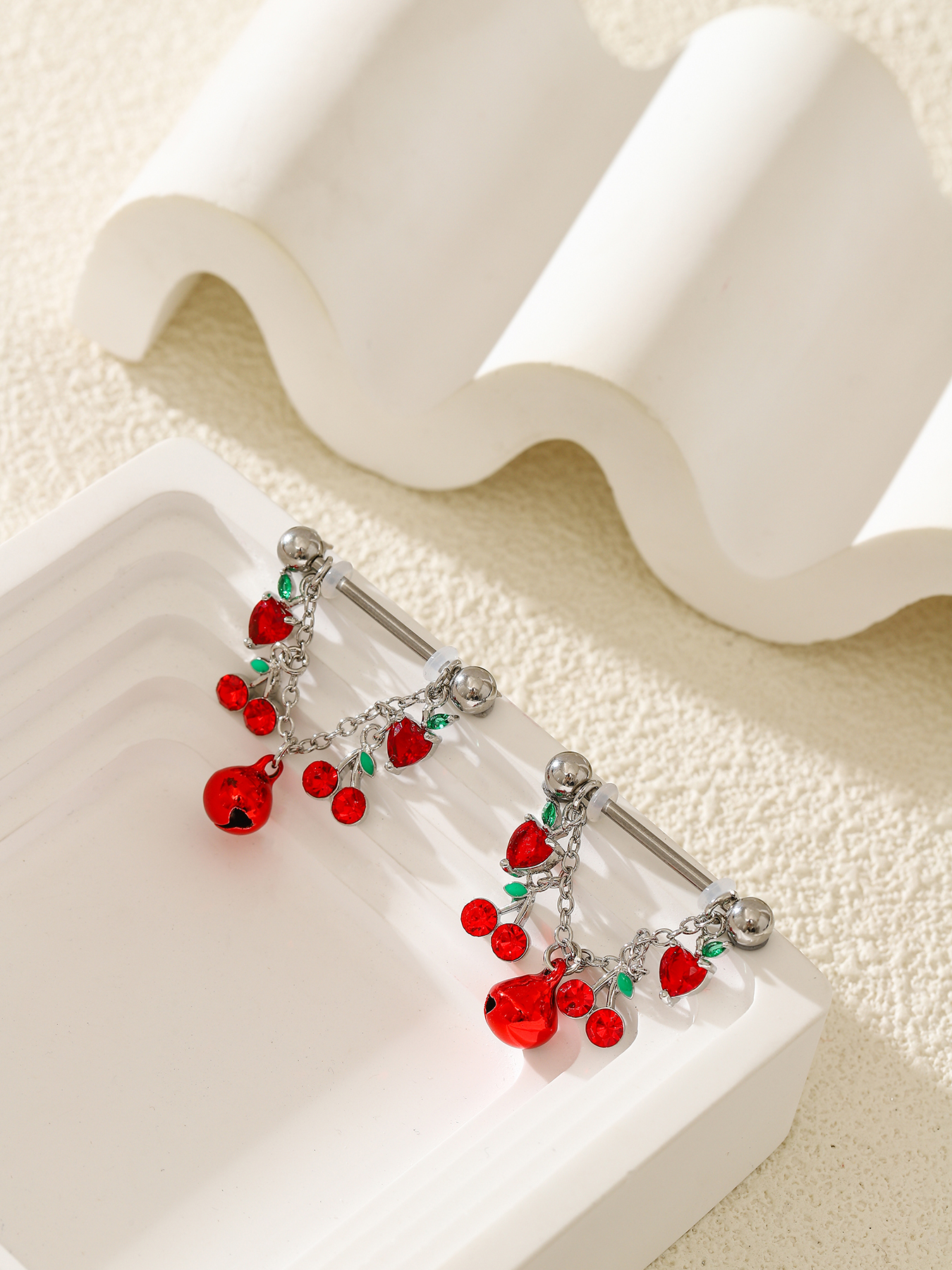 2pcs Fashionable And Cute Frui - Body Jewelry Nipple Chain incelemesi ve fiyatı