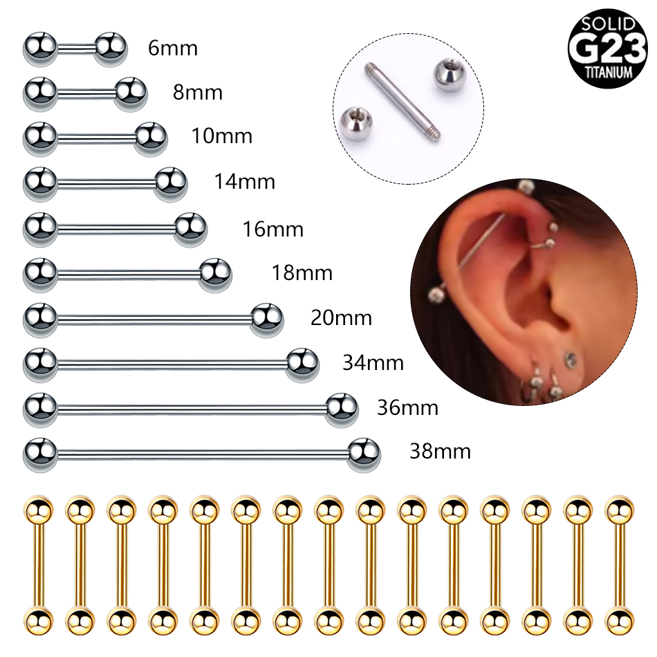 1/5PCS Titanium External Threa - Industrial Barbell Long incelemesi ve fiyatı