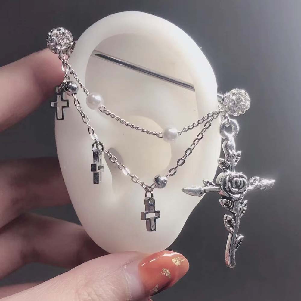 1PC Industrial Scaffold Barbel - Body Jewelry Industrial incelemesi ve fiyatı