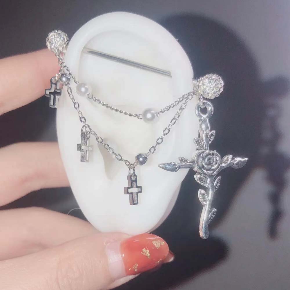 1PC Industrial Scaffold Barbel - Body Jewelry Industrial incelemesi ve fiyatı
