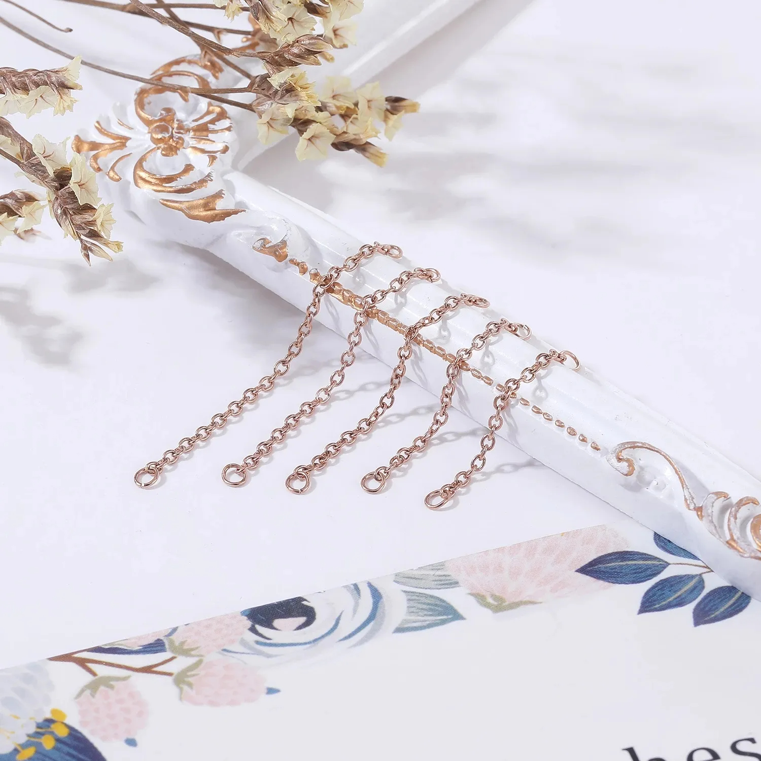 1PC Silver/Gold Color Nose Cha - Body Jewelry Industrial incelemesi ve fiyatı