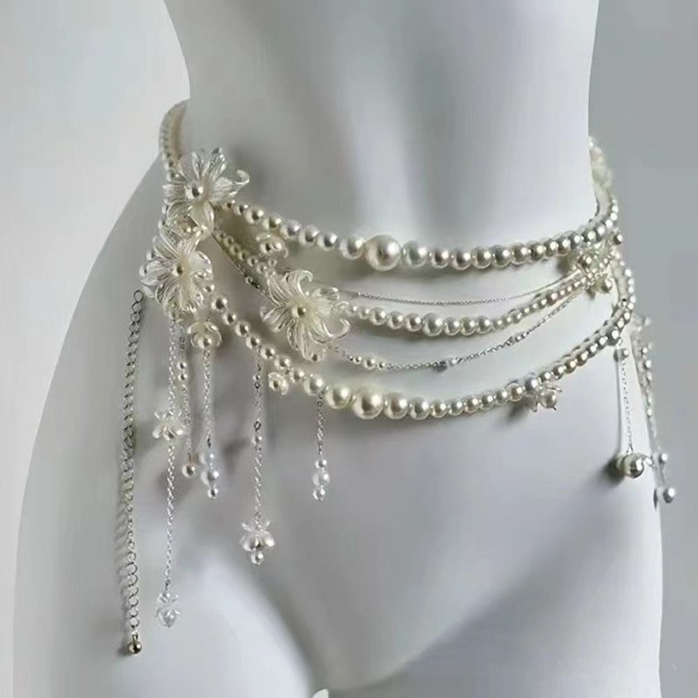 Fashion Women's Pearl Waist Ch - Body Jewelry Chains incelemesi ve fiyatı