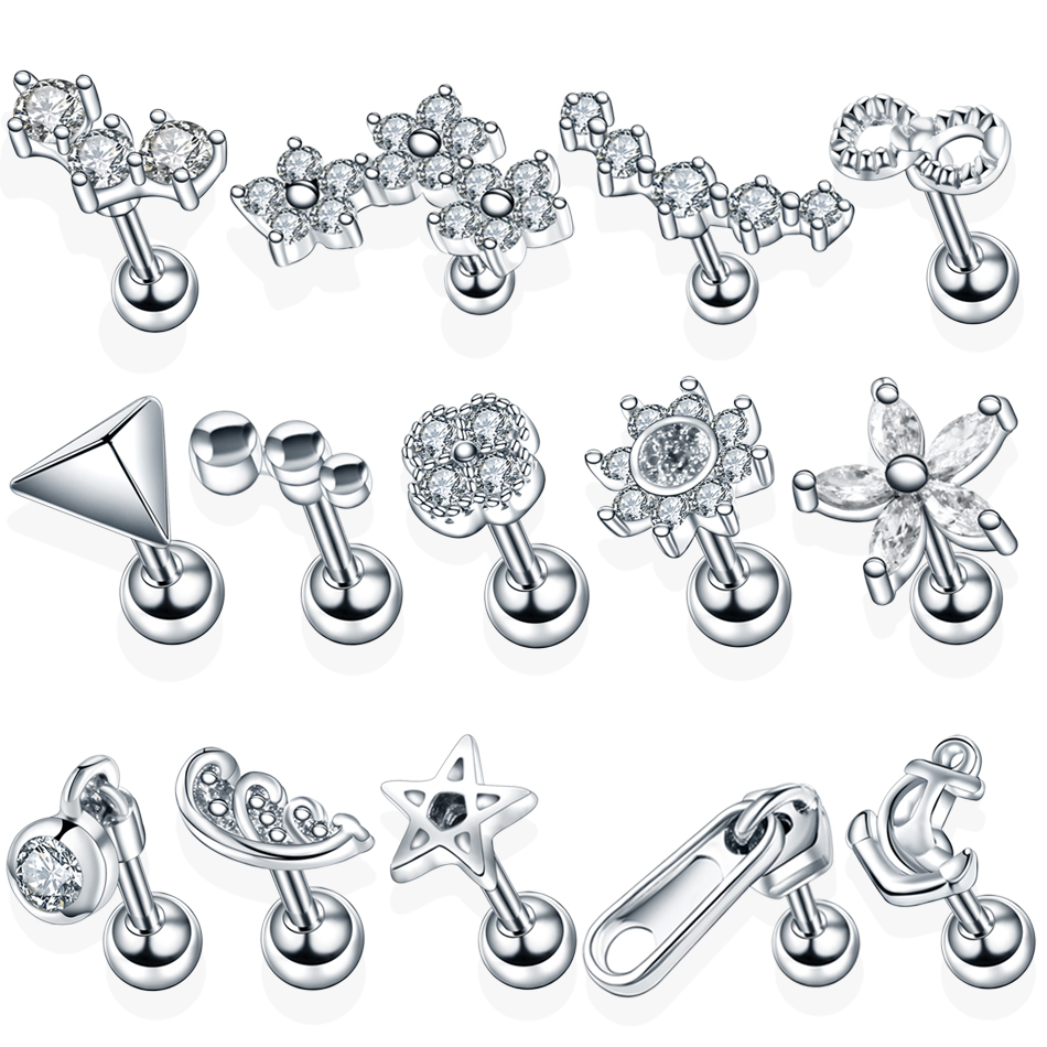 1Pc Steel Ear Cartilage Stud H - Body Jewelry Barbell incelemesi ve fiyatı