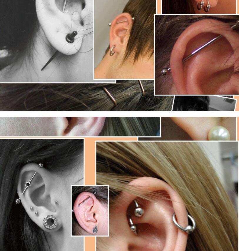 2 Pieces 0.8mm Stainless Steel - Industrial Barbell Long incelemesi ve fiyatı