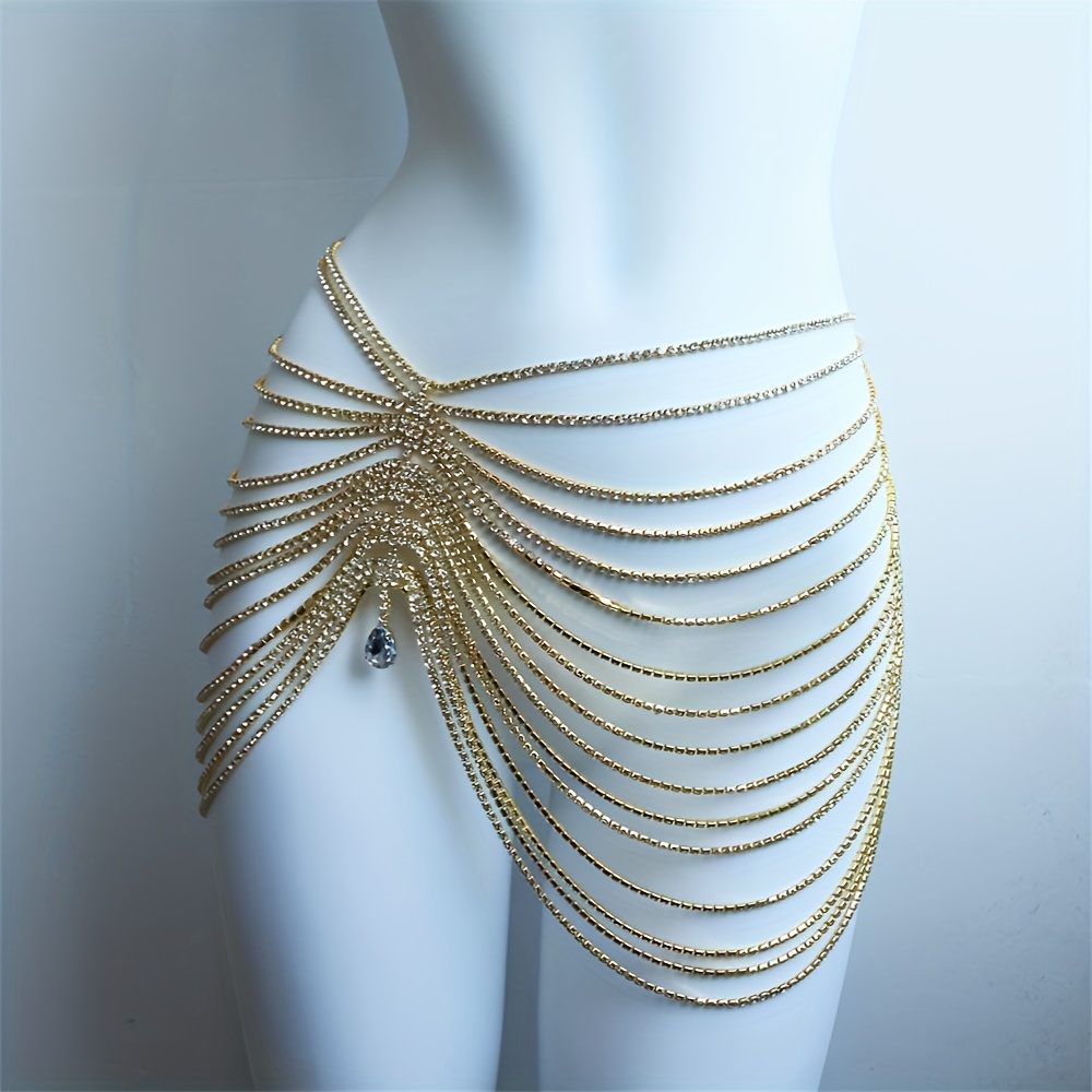 1PCS Sexy Shiny Tassel Crystal - Body Jewelry Harness incelemesi ve fiyatı