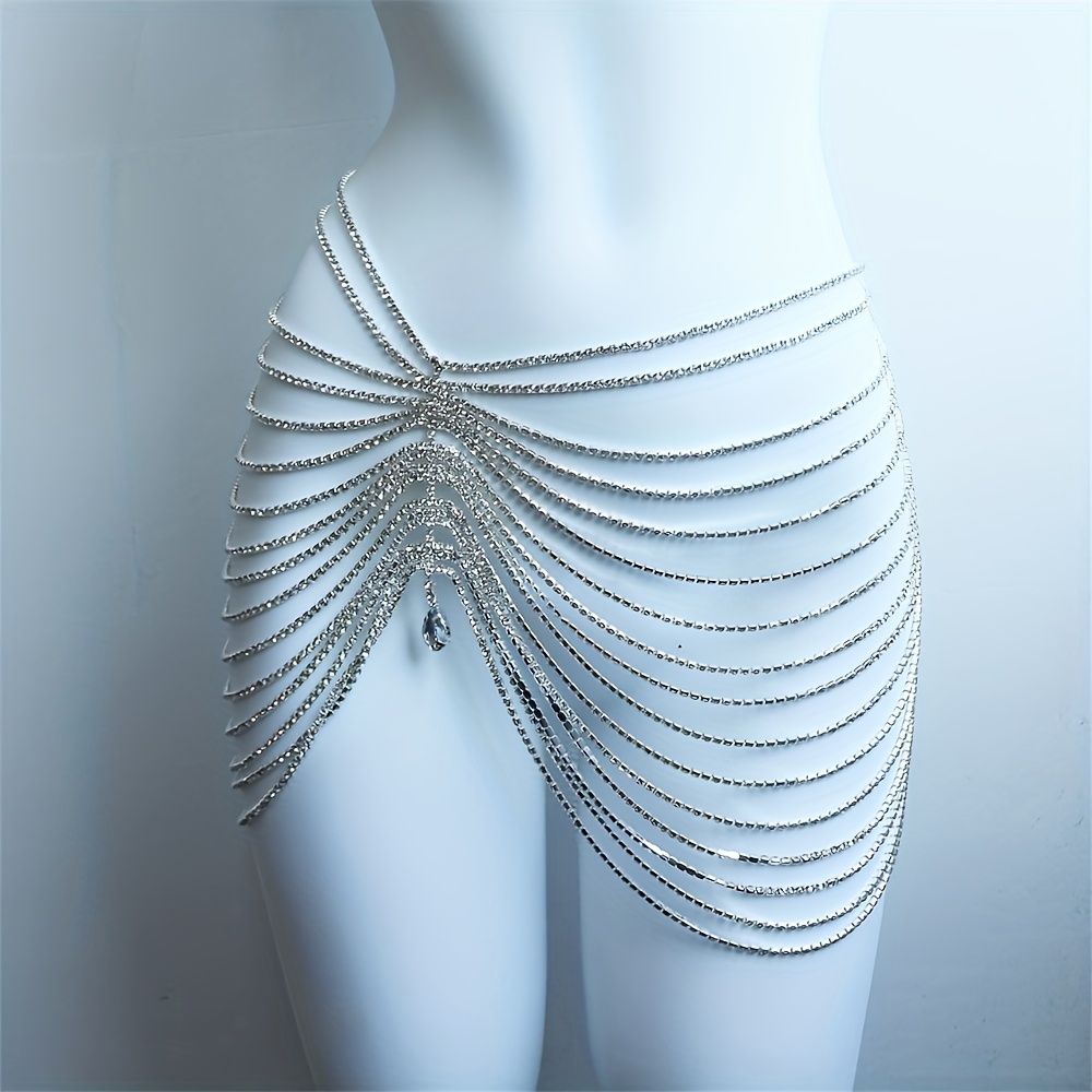 1PCS Sexy Shiny Tassel Crystal - Body Jewelry Harness incelemesi ve fiyatı