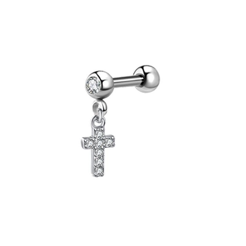 1PCS Moon Ear Cartilage Stud E - Body Jewelry Barbell incelemesi ve fiyatı