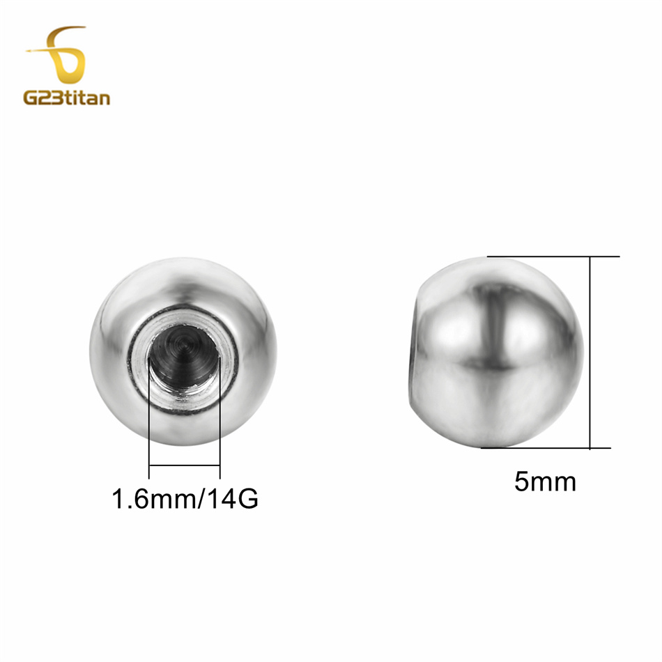 2pcs 16G 14G 3mm 4mm 5mm G23 T - Body Jewelry Barbell incelemesi ve fiyatı