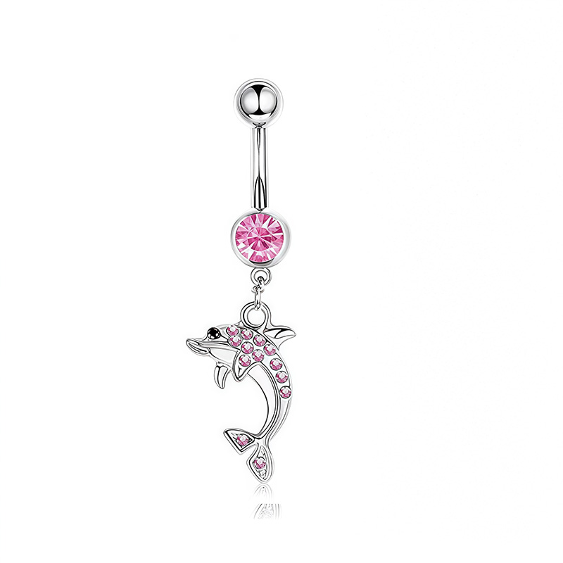 1PCS Pink Crown Belly Button R - Body Jewelry Barbell incelemesi ve fiyatı
