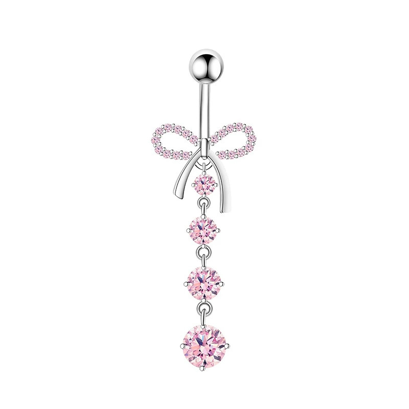 1PCS Pink Crown Belly Button R - Body Jewelry Barbell incelemesi ve fiyatı