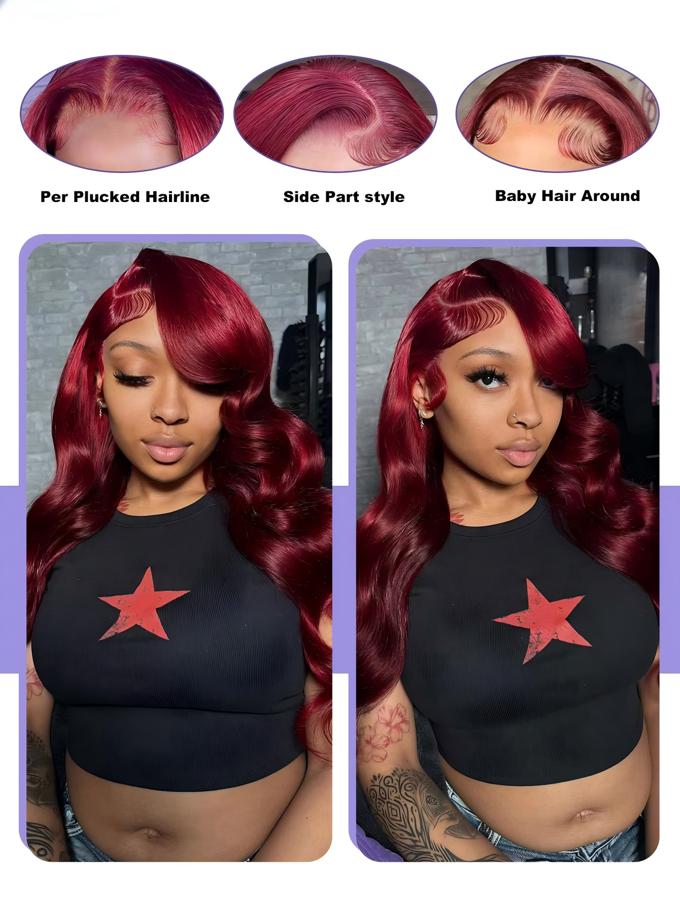 99j Burgundy Lace Front Human  - Body Jewelry Underwear incelemesi ve fiyatı