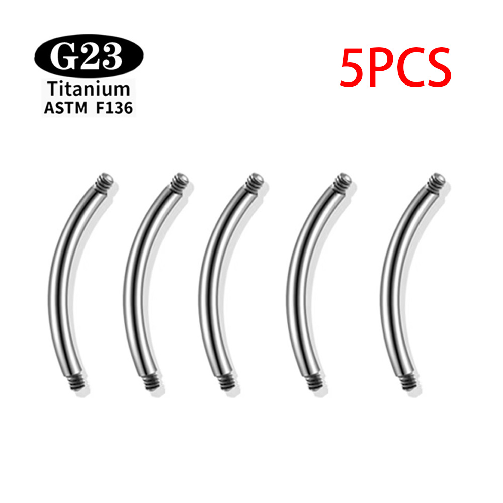 5 Pcs/Lot ASTM F136 Titanium I - Body Jewelry Barbell incelemesi ve fiyatı