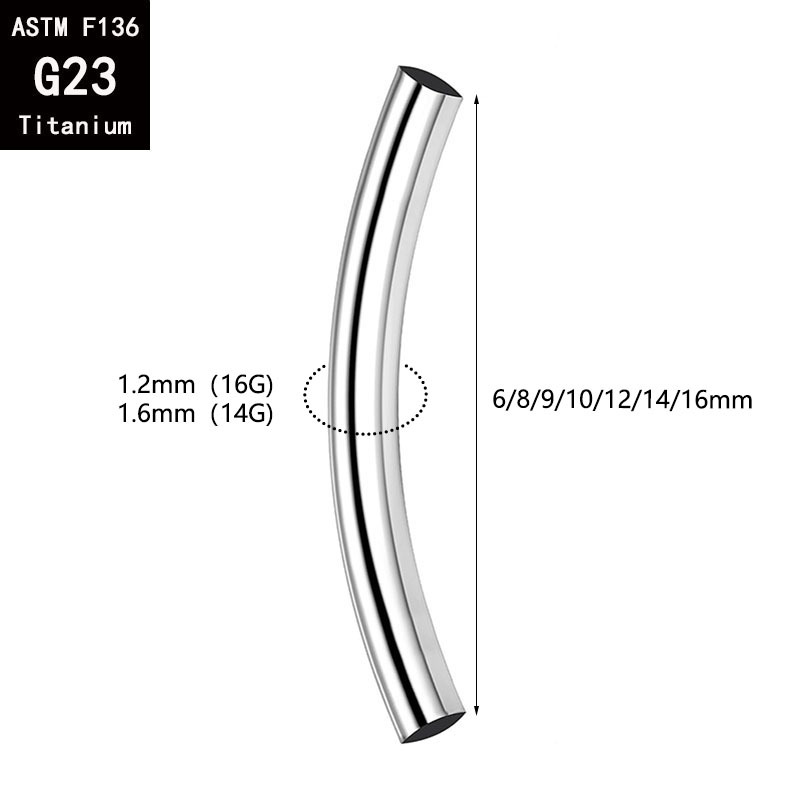 5 Pcs/Lot ASTM F136 Titanium I - Body Jewelry Barbell incelemesi ve fiyatı