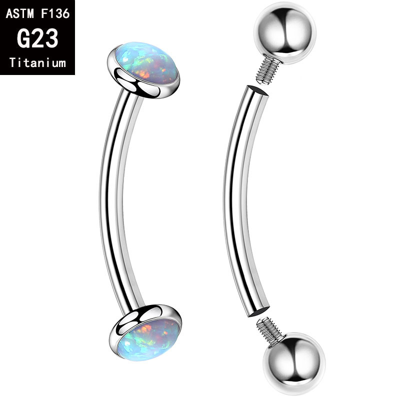 5 Pcs/Lot ASTM F136 Titanium I - Body Jewelry Barbell incelemesi ve fiyatı
