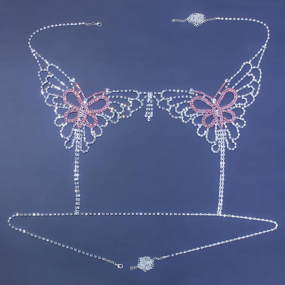 Sexy Butterfly Rhinestone Chai - Body Jewelry Harness incelemesi ve fiyatı