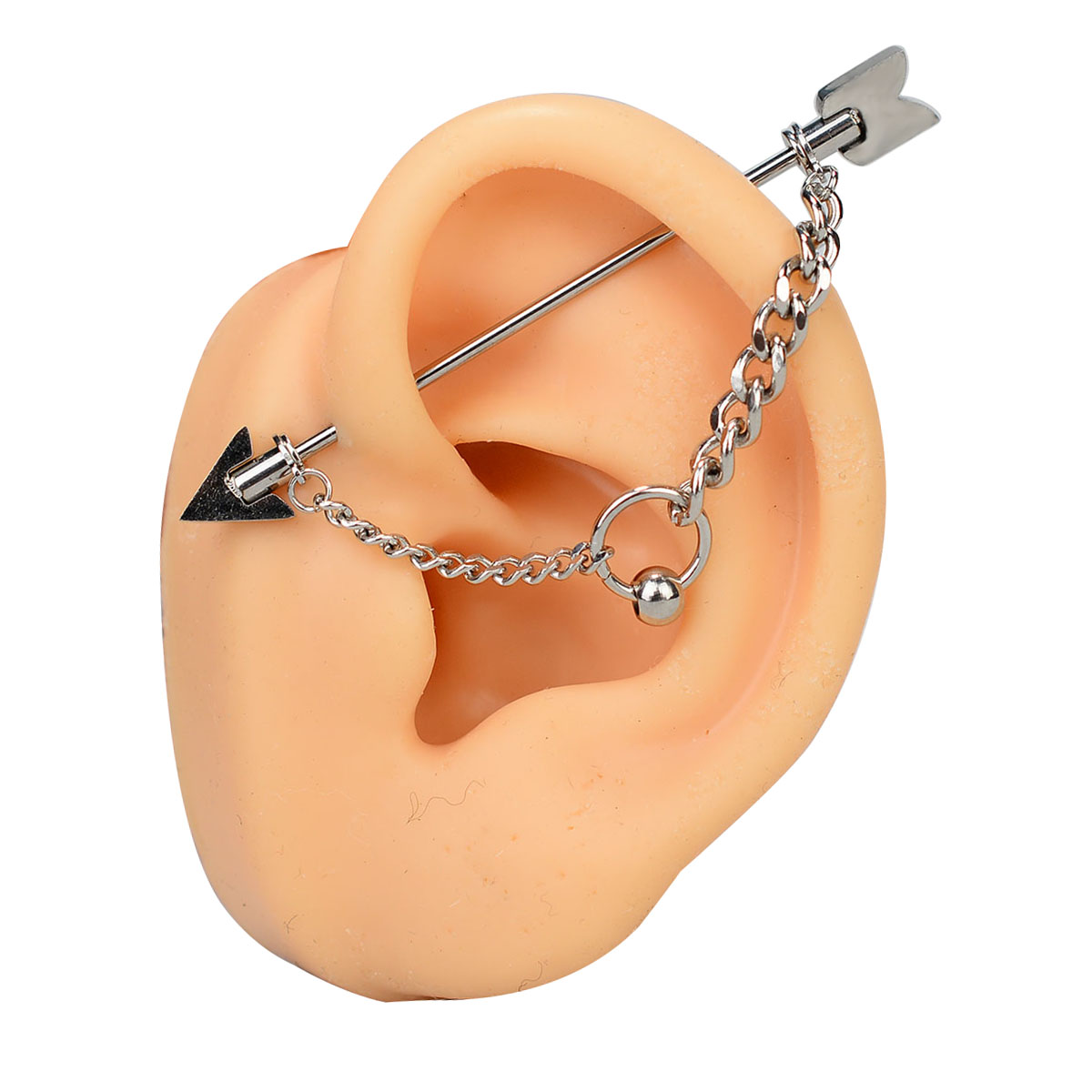 1PC Surgical Steel Sparkly Ind - Body Jewelry Industrial incelemesi ve fiyatı