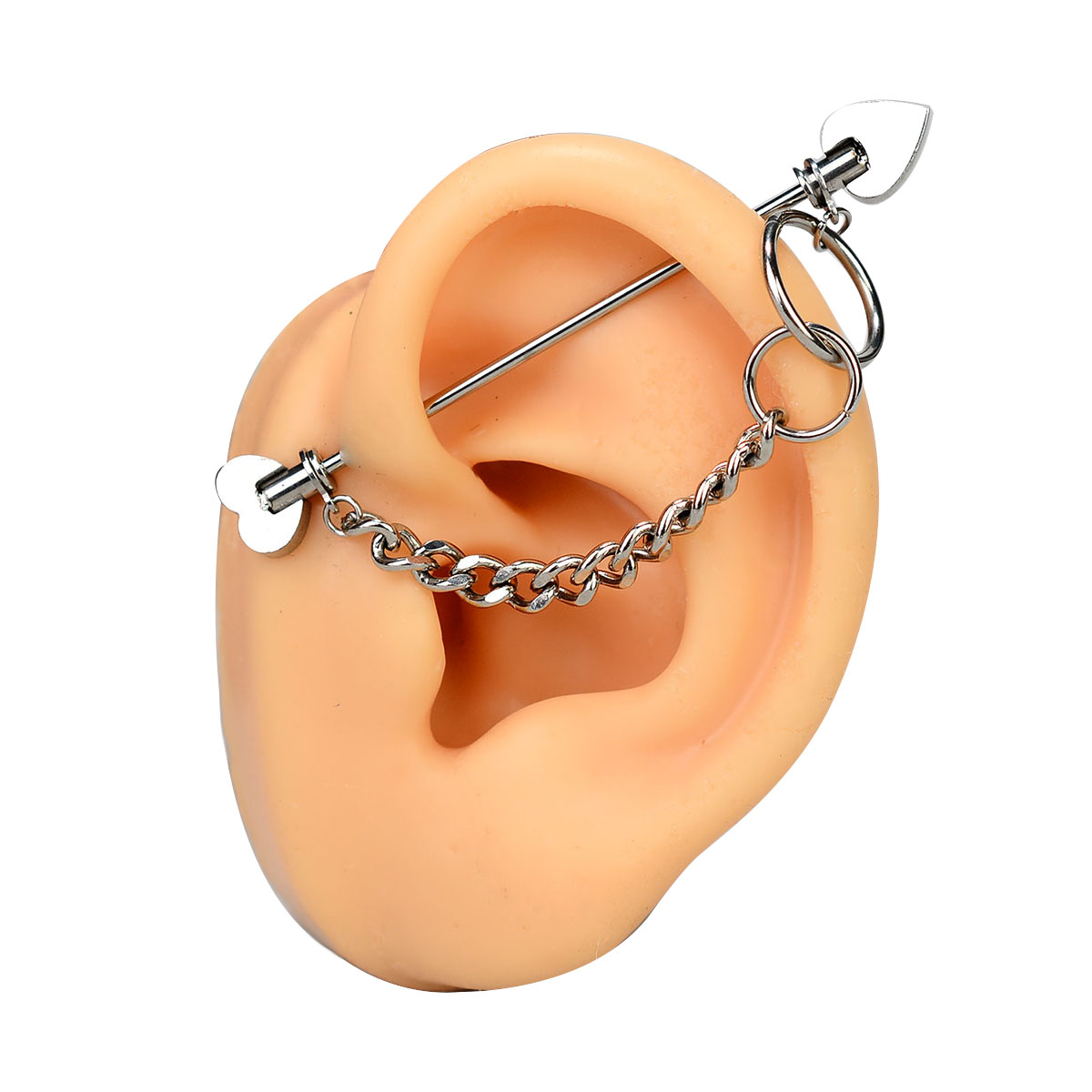 1PC Surgical Steel Sparkly Ind - Body Jewelry Industrial incelemesi ve fiyatı