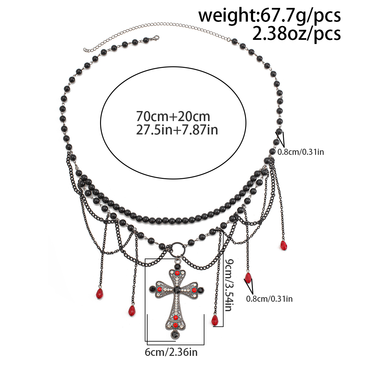 PuRui Gothic Black Multilayer  - Body Jewelry Chains incelemesi ve fiyatı