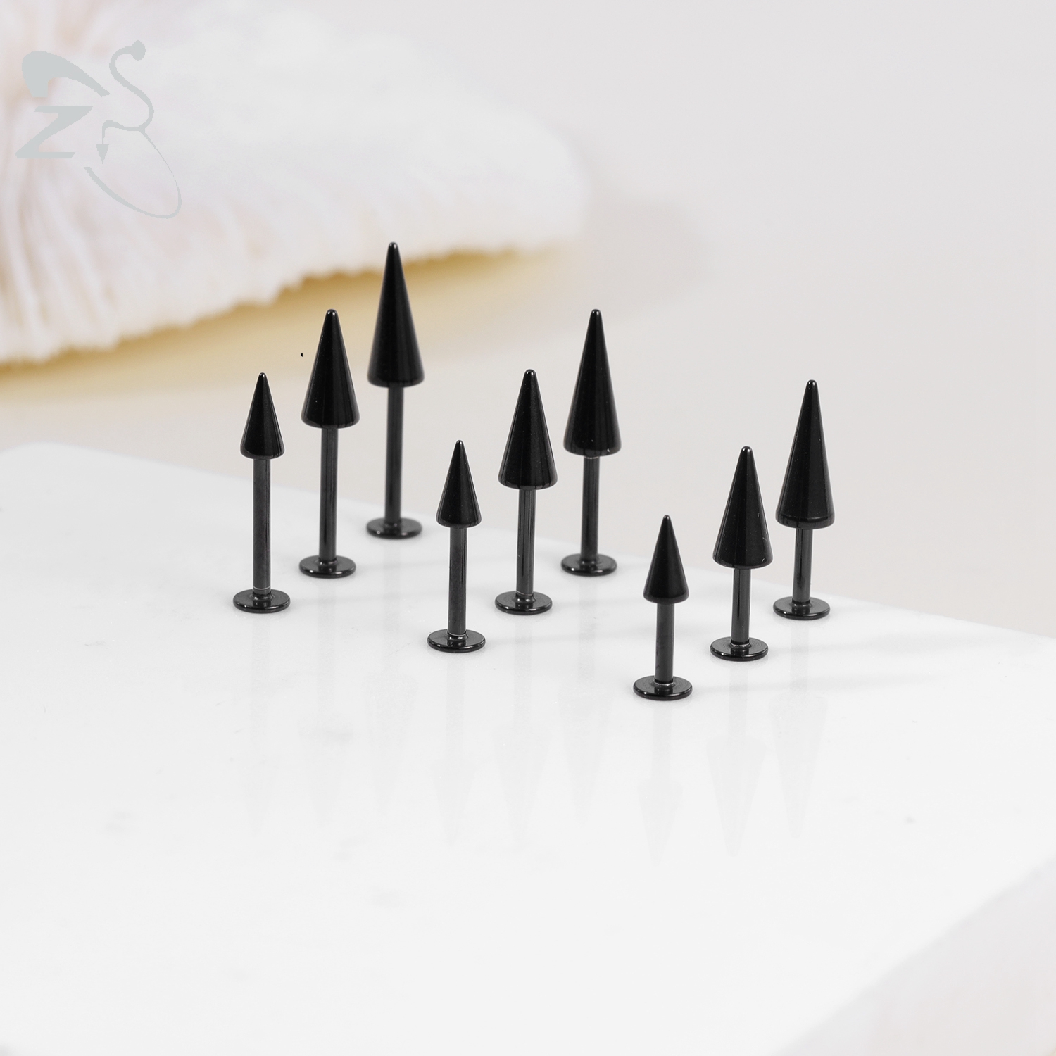 ZS 3pcs/lot 16g Cone Spike Lab - Body Jewelry Barbell incelemesi ve fiyatı